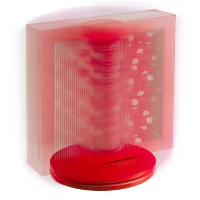 Porta Gioielli Stand Rosso 23x25.5H cm in Legno