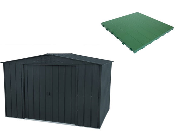 acquista Boden für Gartenbox 322 x 233 x 209 cm aus grünem Kunststoff