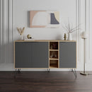 Madia Clara rovere oak 3 ante antracite 142x35,5x83h cm