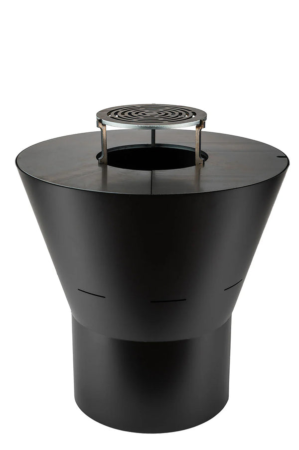 acquista Barbecue a Legna Ø60x66 cm Azalea in Acciaio Nero Alta Temperatura