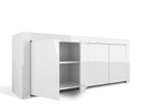 Credenza Mobile da Salotto 4 Porte 210x50x82cm TFT  Amber Bianco Lucido