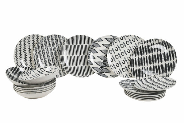 sconto 18-teiliges Tafelservice aus Porzellan für 6 verschiedene Tischplätze Villa d'Este Home Tivoli Zanzibar