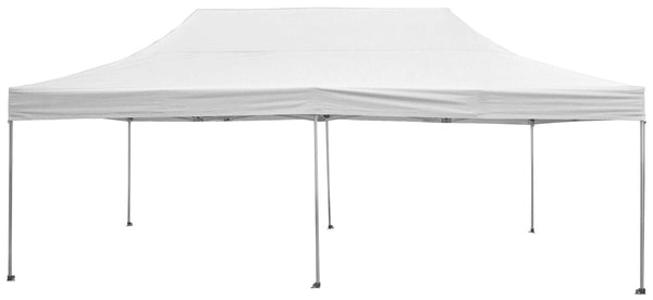 sconto Faltbarer Gartenpavillon 3 x 6 m aus Aluminium und weißem Stoff