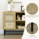 Mobiletto Basso 120x38x76,2 cm in Rattan Naturale