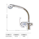 Rubinetto Cucina Miscelatore Monocomando Lavello in Ottone Majestic Cromato