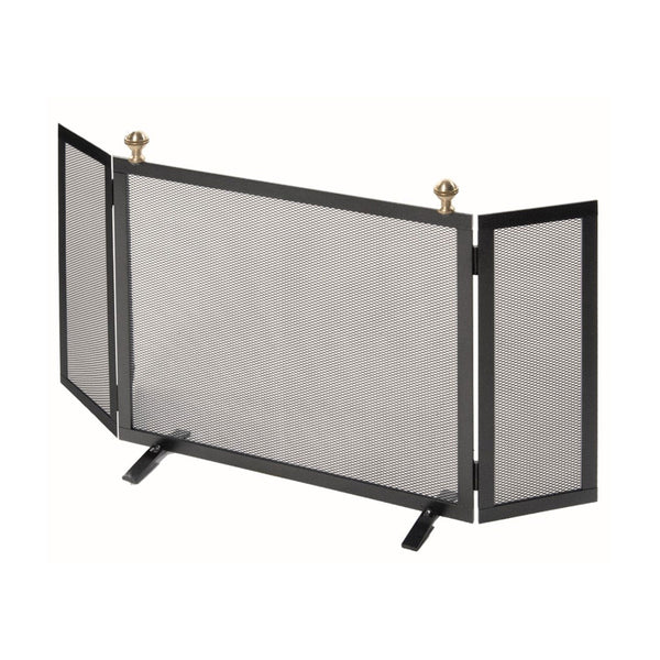 Parascintille con Antine 80x46 cm con Pomoli decorativi in Ottone in Ferro Verniciato Grigio Martellato sconto
