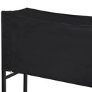 Portalegna per Camino 122x35x123 cm in Acciaio con Copertura  Nero