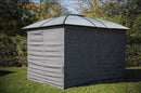 Gazebo da Giardino con Tende 3x3,60 m in Alluminio Copertura in Policarbonato 6mm