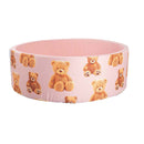 Piscina per Palline per Bambini Ø83x30 cm in Cotone Teddy Rosa 