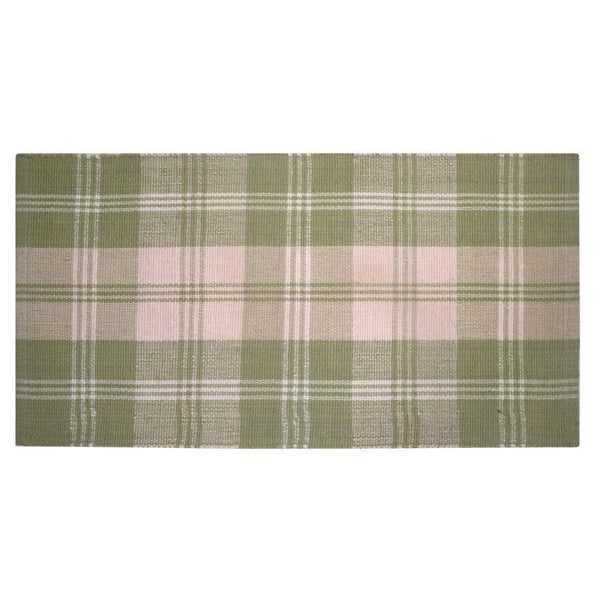 Tappeto Bagno Design Scozzese 50x90 cm in Cotone Verde online