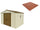 Bodenbelag für Gartenbox 325 x 240 x 233 cm aus Terrakotta-Kunststoff