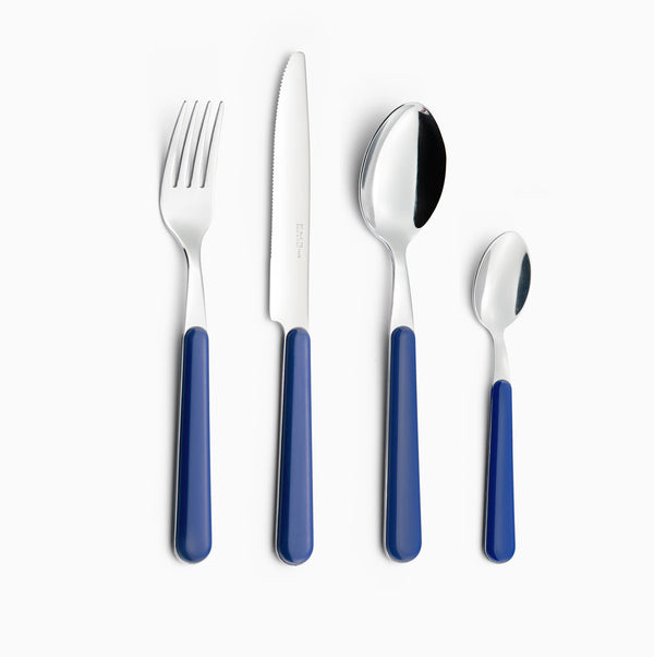 acquista Servizio Set di Posate 24 pezzi in Acciaio Inox Eme Brio Blu 55