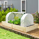 Serra da Giardino a Tunnel 200x100x80 cm in Acciaio e con Copertura in PVC Bianco      