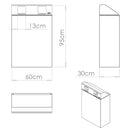 Pattumiera per Raccolta Differenziata 2 Scomparti 120 L 60x30x96 cm in Acciaio Verniciato Antracite