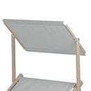 Lettino Prendisole da Giardino 181x60xH39 cm in alluminio ecru Bagnino