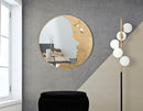 Specchio Glam Lady Luxy Ø80x2,5 Misura Specchio 59x70 cm in Ferro Oro
