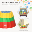 Percorso di Equilibrio 3 Pezzi per Bambini 3-6 Anni con Pietre di Fiume Antiscivolo e Impilabili