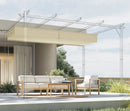 Tetto di Ricambio per Pergola Gazebo da Giardino 300x400 cm in Poliestere Crema