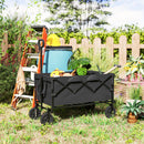 Carrello da Giardino 160L 95x55x102 cm Capacità 100 kg Pieghevole Nero  