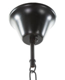 Lampadario Rope Circle Ø64x90 cm in Ferro e Corda Marrone e Nero      