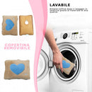 Borsa Acqua Calda Elettrica Ricaricabile Scaldamani Cuore a Peluche Beige