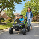 Macchina Elettrica per Bambini 3-5 Anni 12V con Licenza Kawasaki Doppio Motore Telecomando e Musica Nero      