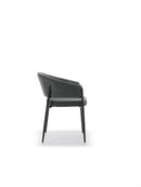 Set 2 Sedie Maya 59,5x54x78,5 cm in Tessuto Easy-Clean Grigio Scuro       