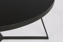 Tavolino Zaira Nero D70 Rotondo in Metallo