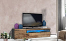 Mobile TV 2 Ante 154,9x40x36,5 cm Daiquiri Ardesia e Acero Pereira