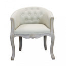 Poltrona Coreen in Tessuto 61x61x71 h cm in Legno Beige