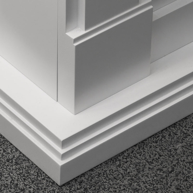 Camino a Bioetanolo da Pavimento 112x36x95 cm Clinton Bianco