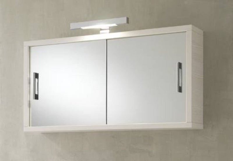 Specchiera 2 Ante in Melaminico 130x18x47,5cm TFT Giava Pino Bianco