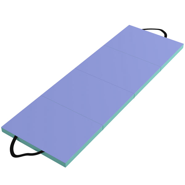Tappeto Fitness Pieghevole 180x60x5 cm in Schiuma ad Alta Densità in Plastica ed EPE Verde e Viola prezzo