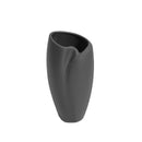 Vaso ceramica ovale nero opaco cm 23x18,5xh51,5