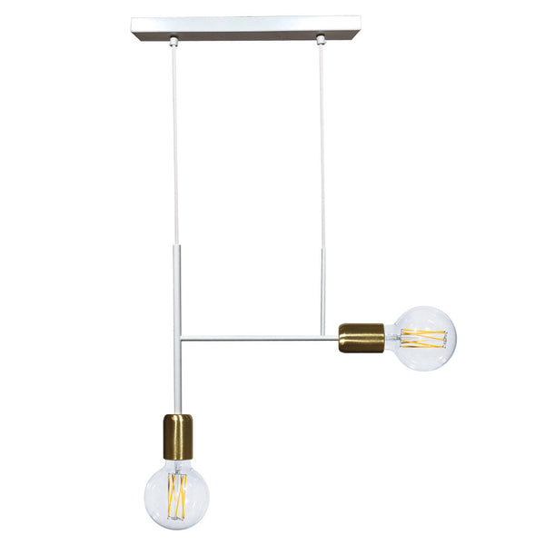 prezzo Aufhängung 2xE27 Rahmen Weißgold Satiniert E-Energy Elvira