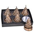 Porta tealight Albero, 24 Pezzi H5,5 cm Oro