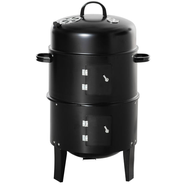 Holzkohlegrill Holzkohle Ø40x80 cm aus schwarzem Stahl sconto