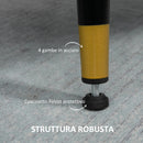 Divano 2 Posti 139x68x80 cm con Cuscini Imbottiti in Tessuto Effetto Lino Bianco Crema  