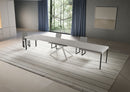 Tavolo Allungabile 200/460x90 cm Niket Cashmere Gambe Bianche      