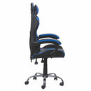 Sedia da Gaming 61x56x123 cm in Similpelle Nera e Blu