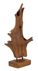 Scultura Akar 23x27x64 cm in Teak Riciclato         