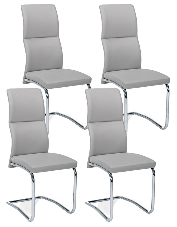 Set 4 Sedie 44x58x104h cm Thelma Grigio Chiaro prezzo