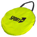 Porta da Calcio 128x84x81 cm Pieghevole Pop-Up Nera e Gialla