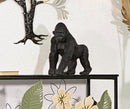 Statua Gorilla 35x37,5x21,5 cm in Poliresina Nero