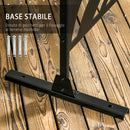 Separé Frangivista a 3 Ante Verticali 122x45x198 cm in Acciaio con Motivo Tropicale Nero      