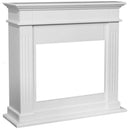 Cornice per Camino in Legno MDF 98x34x93,8cm Ruby Fires Elda Bianco Crema