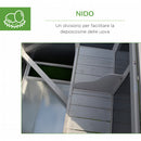 Pollaio per Galline da Esterno Tetto Impermeabile Corsa Zona Nidificazione Legno 160x75x80 cm 