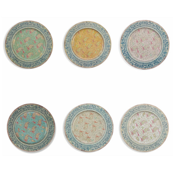 sconto Set 6 Teller in Dose Ø 33cm Villa d'Este Calamoresca Cachemire