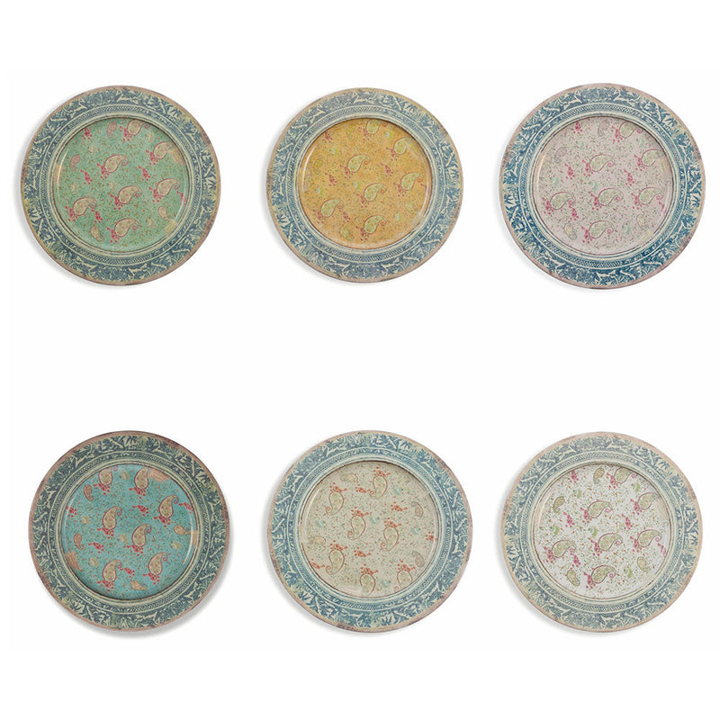 Set 6 Sottopiatti in Latta Ø 33cm Villa d'Este Calamoresca Cachemire