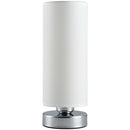 Lampada da Comodino Abat Jour con Paralume in Poliestere E27 Ø10,8x30 cm  Bianca